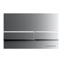 Ceramicanova Подвесной унитаз Metric Rimless с шумоизоляционной панелью CN1000 с системой инсталляции Envision кнопка Flat хром матовый – фотография-2