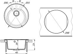 Florentina Мойка кухонная Лацио 510 антрацит – фотография-4