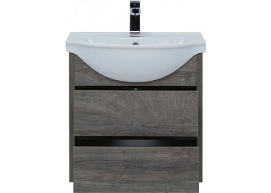 Aquanet Тумба с раковиной Сидней 60 дуб рошелье – картинка-9