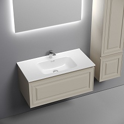 Sancos Тумба с раковиной Very 90 beige soft раковина Element 91 CN7002 – фотография-3