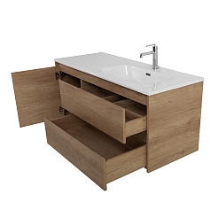 BelBagno Тумба с раковиной Kraft 120 R подвесная Rovere Nebrasca Nature – фотография-13