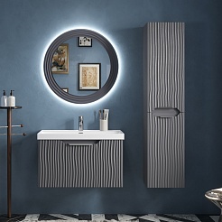 Equil Шкаф пенал Mirage 36 R подвесной графит софт – фотография-3