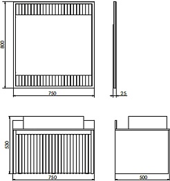 Comforty Мебель для ванной Марсель 75 подвесная белая матовая – фотография-13