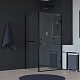 RGW Душевой уголок Hotel HO-045-1B (HO-011B + Z-060-2B + O-204B) 70x80 профиль черный стекло прозрачное – фотография-4