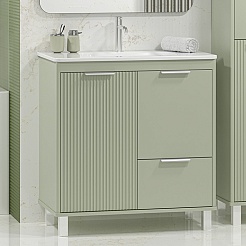 Brevita Мебель для ванной Risacca Pistachio 80 фисташковый – фотография-3