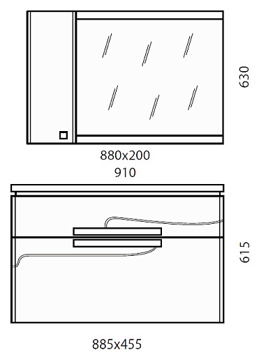  Мебель для ванной "Nota 90" черная – фотография-2