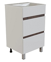 Mixline Тумба с раковиной Брикс 50 2 ящика белый/дуб вотан