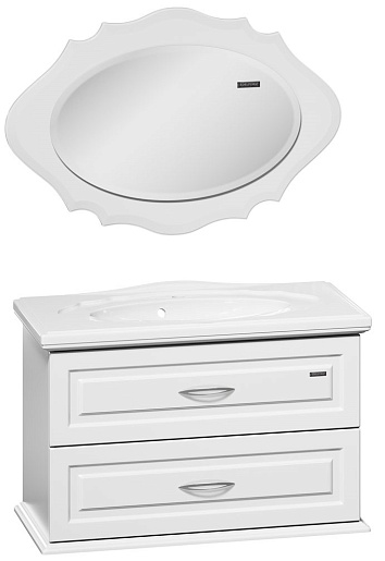  Тумба с раковиной Mero 100 белая – картинка-3
