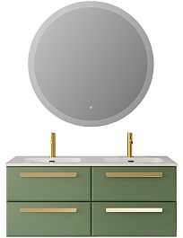 BelBagno Мебель для ванной Eco Cer-N 120 с 4 ящиками фисташковый софт CZR-8095-120-2 ручки сатиновое золото – фотография-1