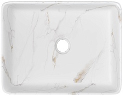 Teymi Раковина накладная Helmi 50 T50281 белый мрамор – фотография-2