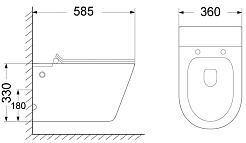 Ceruttispa Унитаз подвесной Argentera Aria CT10590 импульсный белый – фотография-6