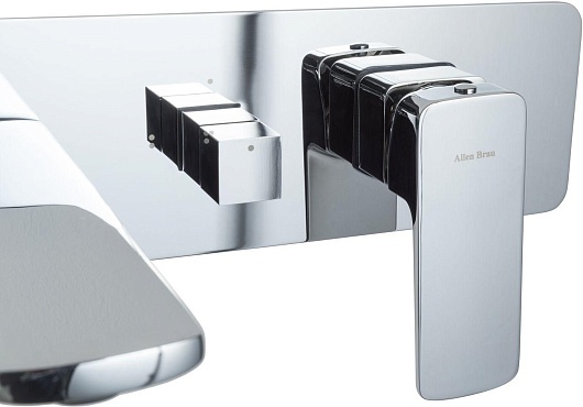 Allen Brau Смеситель для ванны с душем Infinity 5.21007-00 (с внутренней частью) хром – фотография-6