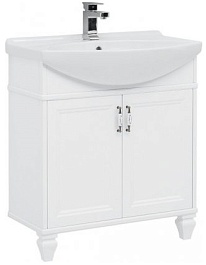 Aquanet Тумба с раковиной Валенса NEW 75 белый – фотография-1