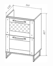 Бриклаер Тумба с раковиной Лофт 60 – фотография-6