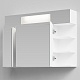 Водолей Зеркальный шкаф Квадро 90 белый – картинка-7