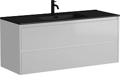 Sancos Тумба с раковиной Libra 120-1 белый глянец раковина Element 121 CN7006MB – фотография-1