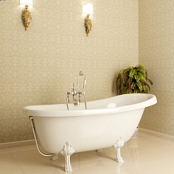 Фэма Слив-перелив для отдельностоящих ванн хром – фотография-3