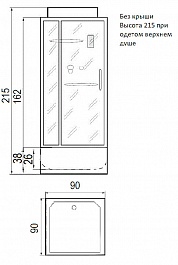 River Душевая кабина TANA 90/38 б/к – фотография-3