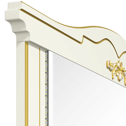  Зеркало для ванной Luise-II 100, белый/патина золото – фотография-2