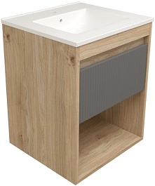 Teymi Фасад для тумбы Vitra 50 Волна графит – фотография-3