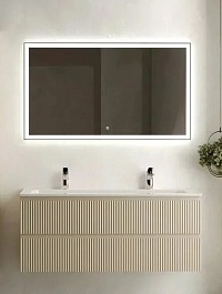 Sancos Мебель для ванной Snob R 120 beige soft для двоих – фотография-1