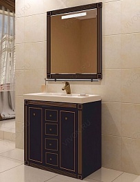 Misty Зеркало для ванной Venezia 90 черная патина – фотография-3