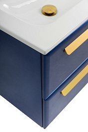 Cezares Тумба с раковиной Eco Cer-N 120 с 4 ящиками sapfiro CZR-8095-120-2 ручки сатиновое золото – фотография-7