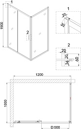 Niagara Душевой уголок Nova 120x100 NG-42-12AG-A100G – фотография-7