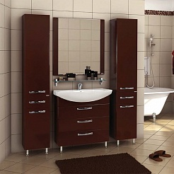 Акватон Мебель для ванной "Ария 80 H" коричневая – фотография-5