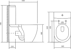 Aquatek Унитаз-компакт напольный Бетта AQ1363B-00 – фотография-2