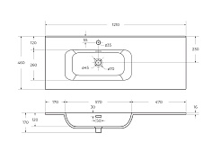 BelBagno Мебель для ванной Eco Cer-N 120-1 L bianco lucido CZR-8095-120-L ручки матовые чёрные – фотография-15