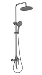 Aquatek Душевая стойка Лугано AQ2740BGM оружейная сталь – фотография-1