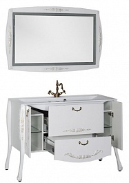 Aquanet Комплект Мебели "Виктория 120" белый/золото – фотография-3