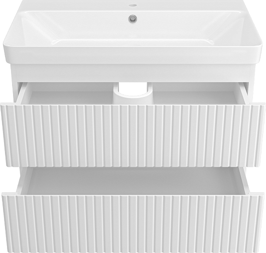 Brevita Тумба под раковину Victory 80 подвесная белая – картинка-3