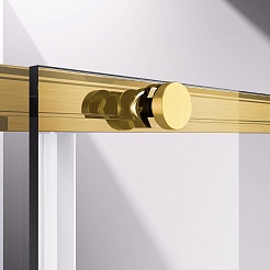Vincea Душевой уголок Slim-N 110x90 VSR-4SN9011CLG профиль брашированное золото стекло прозрачное – фотография-4