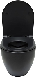Allen Brau Унитаз подвесной Reality 4.32006.31 чёрный матовый с крышкой 4.32007.31 – фотография-24