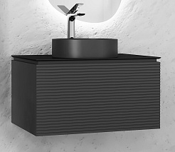 Jorno Тумба с раковиной Stone 100 антрацит – фотография-1