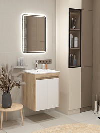 Teymi Тумба с раковиной Netta 50 подвесная дуб/белый – фотография-10