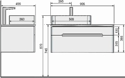 Jorno Тумба с раковиной Shine 90 белая Shi.01.90/P/W – фотография-4