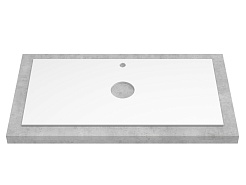 Зов Тумба под раковину Севилья 100 подвесная матовая белая/столешница белая – фотография-3