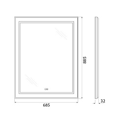 BelBagno Зеркало Kraft 68 SPC-KRAFT-685-885-TCH-WARM-NERO – фотография-6