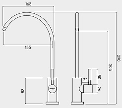Hoffger Кран для питьевой воды 003 Gold – фотография-2