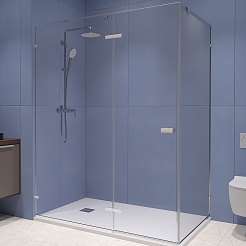 RGW Душевой уголок Stilvoll SV-040 100x80 профиль хром стекло прозрачное – фотография-1