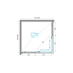 BelBagno Душевой уголок Unique 100/100 UNIQUE-A-2-85/100-M-Cr – фотография-6