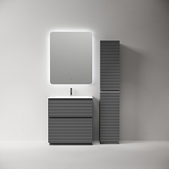 Sancos Тумба с раковиной напольная Folk Floor 70 grey soft раковина Element 71 CN7007 – фотография-3