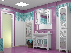 Какса-а Тумба с раковиной Каприз зеркальный 105 – фотография-4