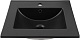 Aquanet Тумба с черной раковиной Милан 50 Flat подвесная белая – фотография-16