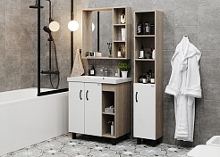 Onika Тумба под раковину Тимбер 70.10 белая/дуб сонома – фотография-5