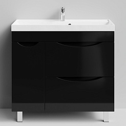 Водолей Тумба под раковину Лайт 90 L черная – фотография-1