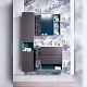 Бриклаер Мебель для ванной Кристалл 60 с открытым шкафчиком – фотография-14